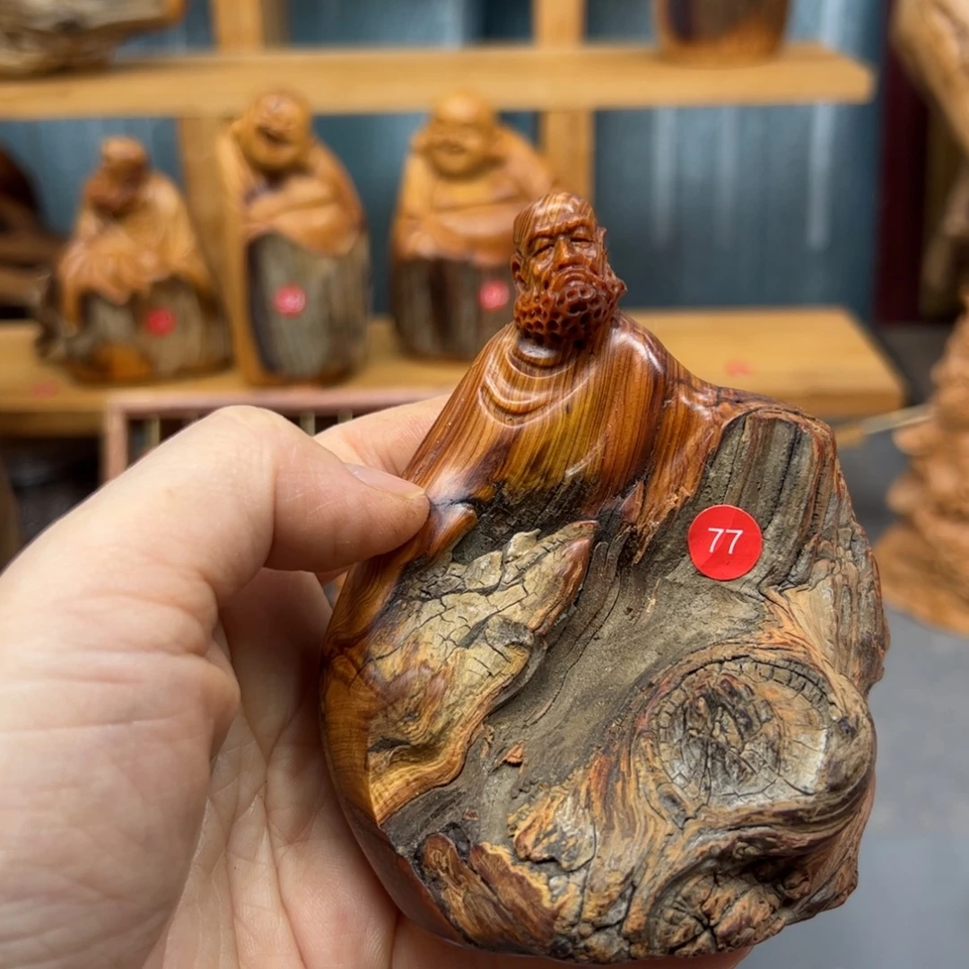 开***号木崖柏木摆件手把件