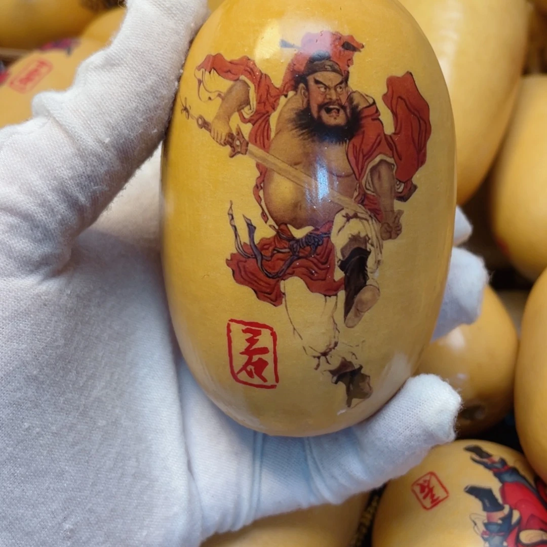 竹实心竹手把件葫芦彩绘019