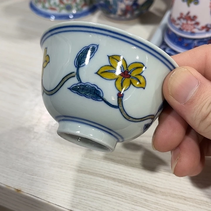 摆件///////景德镇陶瓷杯子。绿。