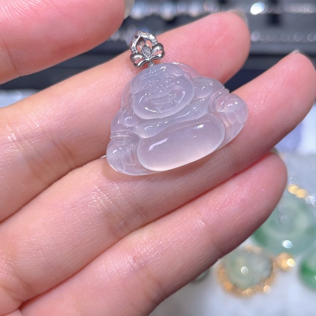 颈饰18K金镶嵌翡翠翡翠
