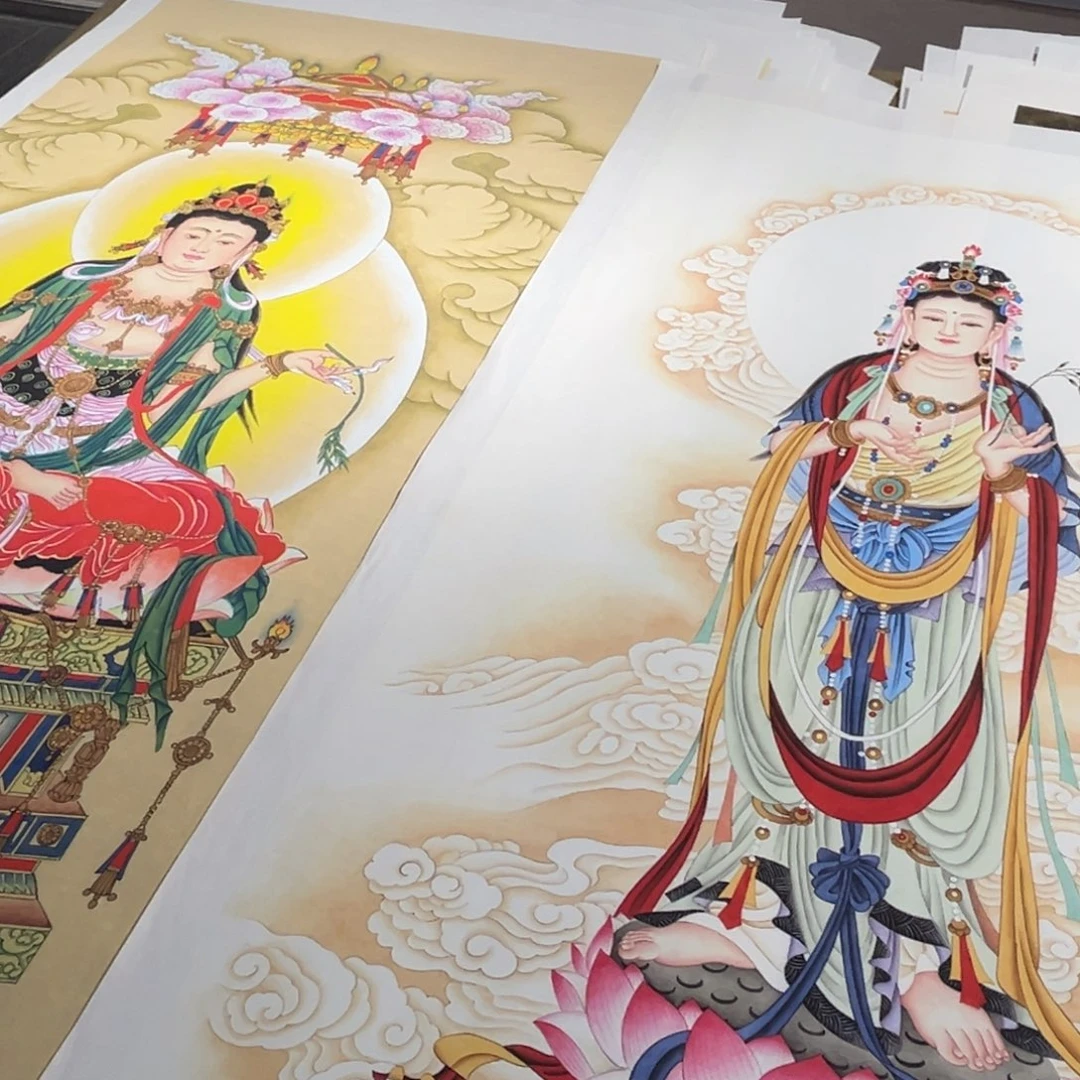 阿***飞书法李老师两幅精品观音菩萨