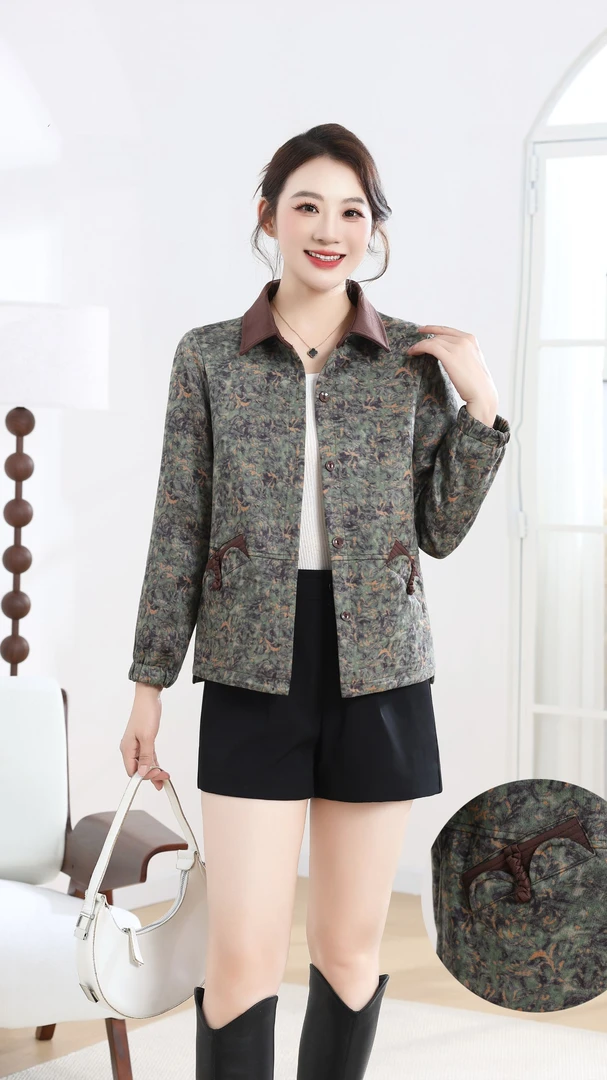 【新品上新】2025秋季年时尚复古盘扣外套宽松显瘦遮肉休闲百搭外套