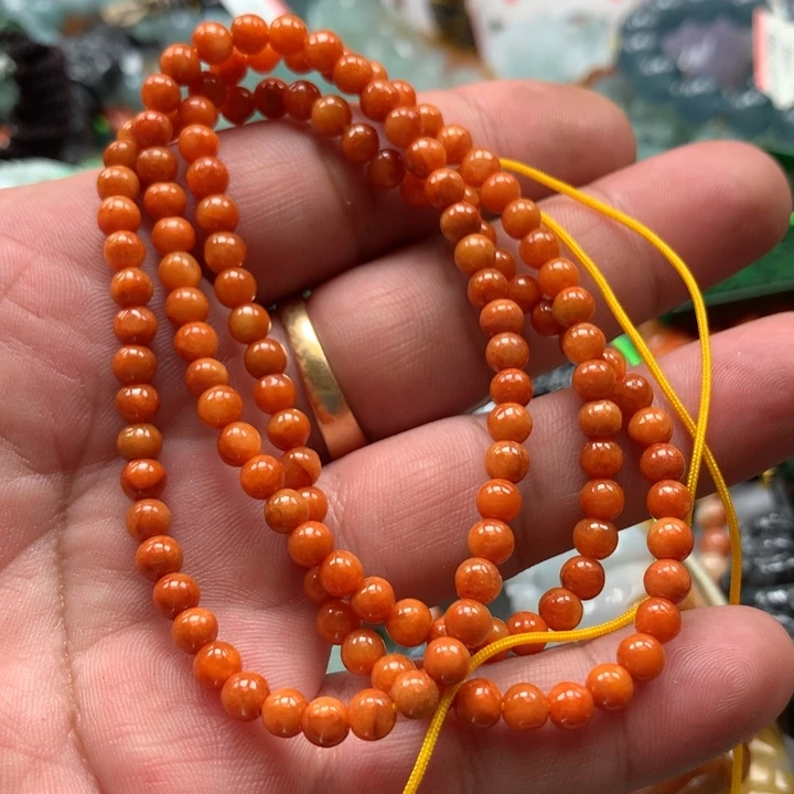 翡翠项链未镶嵌保真天然a货翡翠