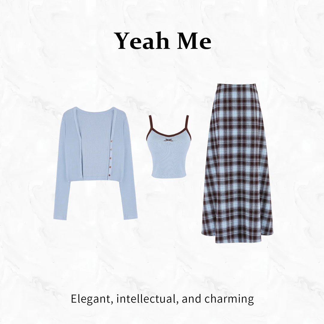 Yeah Me/也觅【云朵礼物】秋季新品裙子套装温柔气质上衣百搭套装女