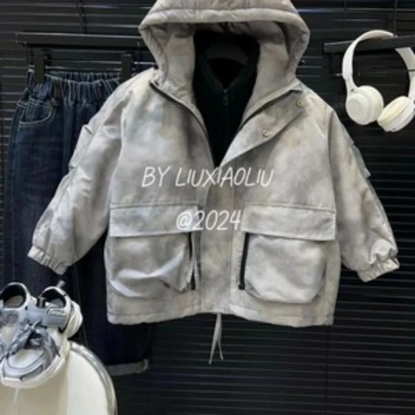 BYLIUXIAOLIU韩版高货秋冬季儿童真两件加绒外套12024