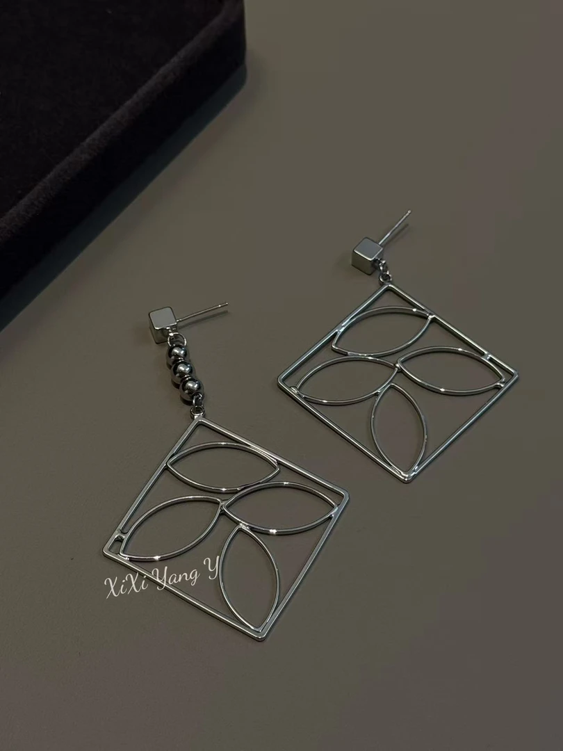 铜合金耳饰 XiXi Yang Y .“剪纸”小众设计师款长款气质时尚耳环