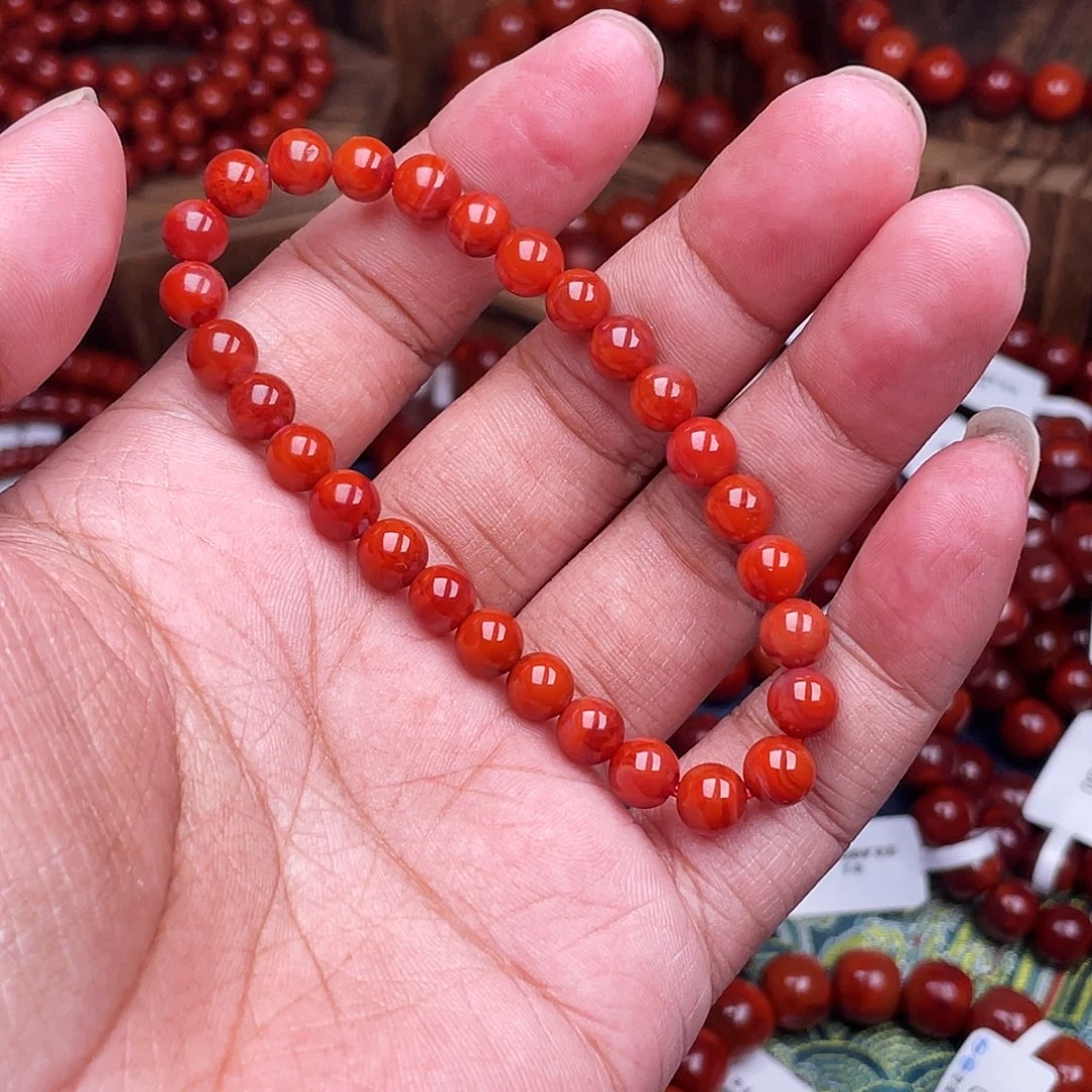 南红玛瑙未镶嵌手链南红瓦西卡6