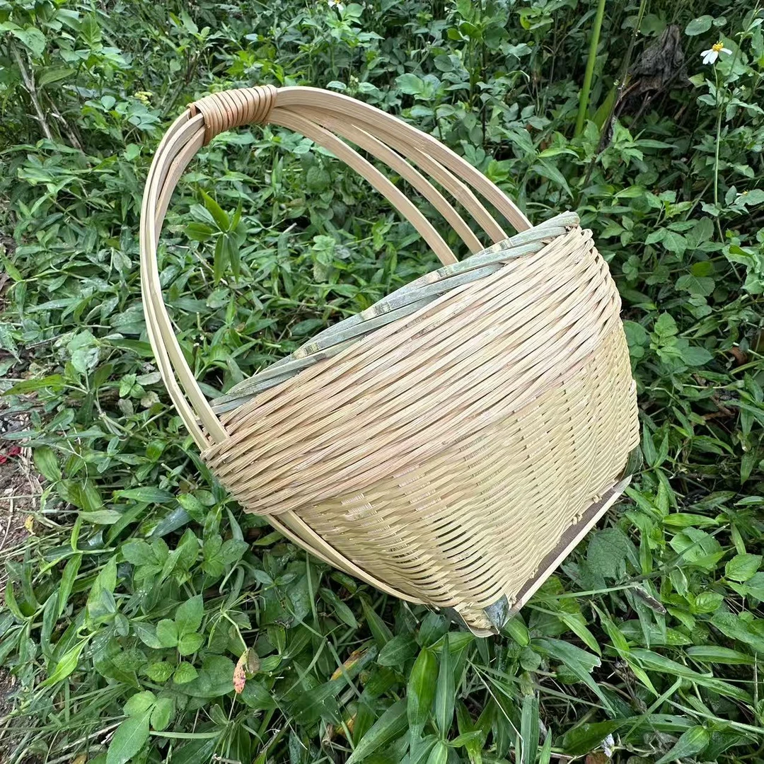 圆形带提手菜篮 收纳篮馒头鸡蛋篮
