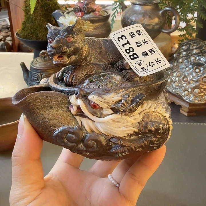茶壶紫砂龙争虎斗柴烧福利