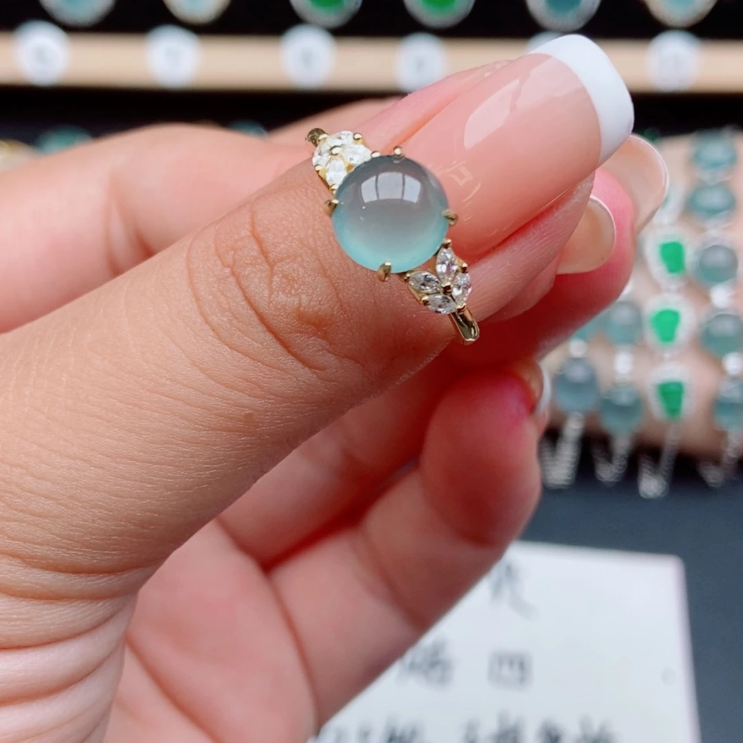 翡翠银S925镶嵌戒指15