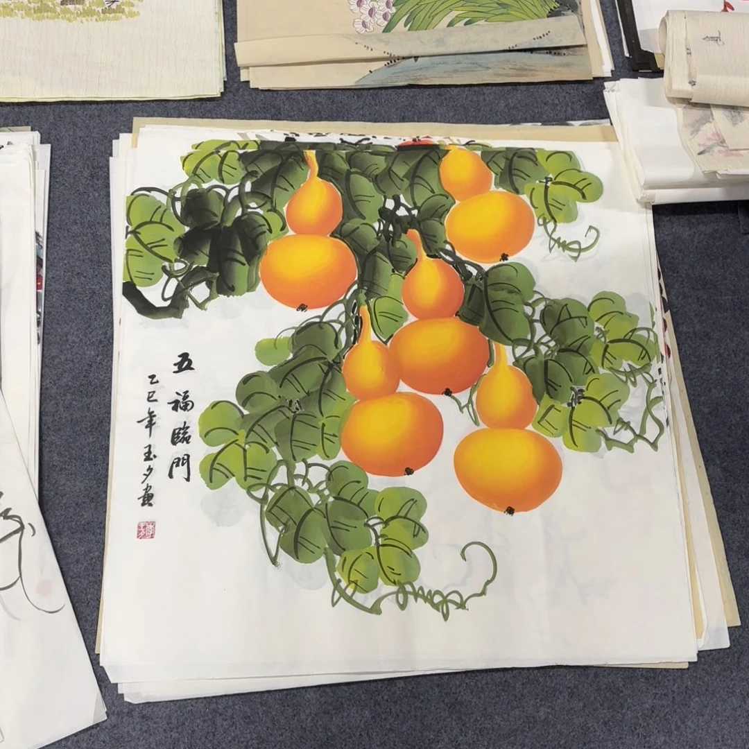 国画68×68手绘画画画