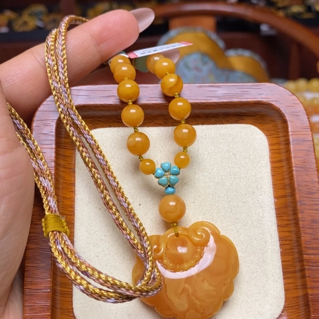 【闪购商品】蜜蜡颈饰未镶嵌项链