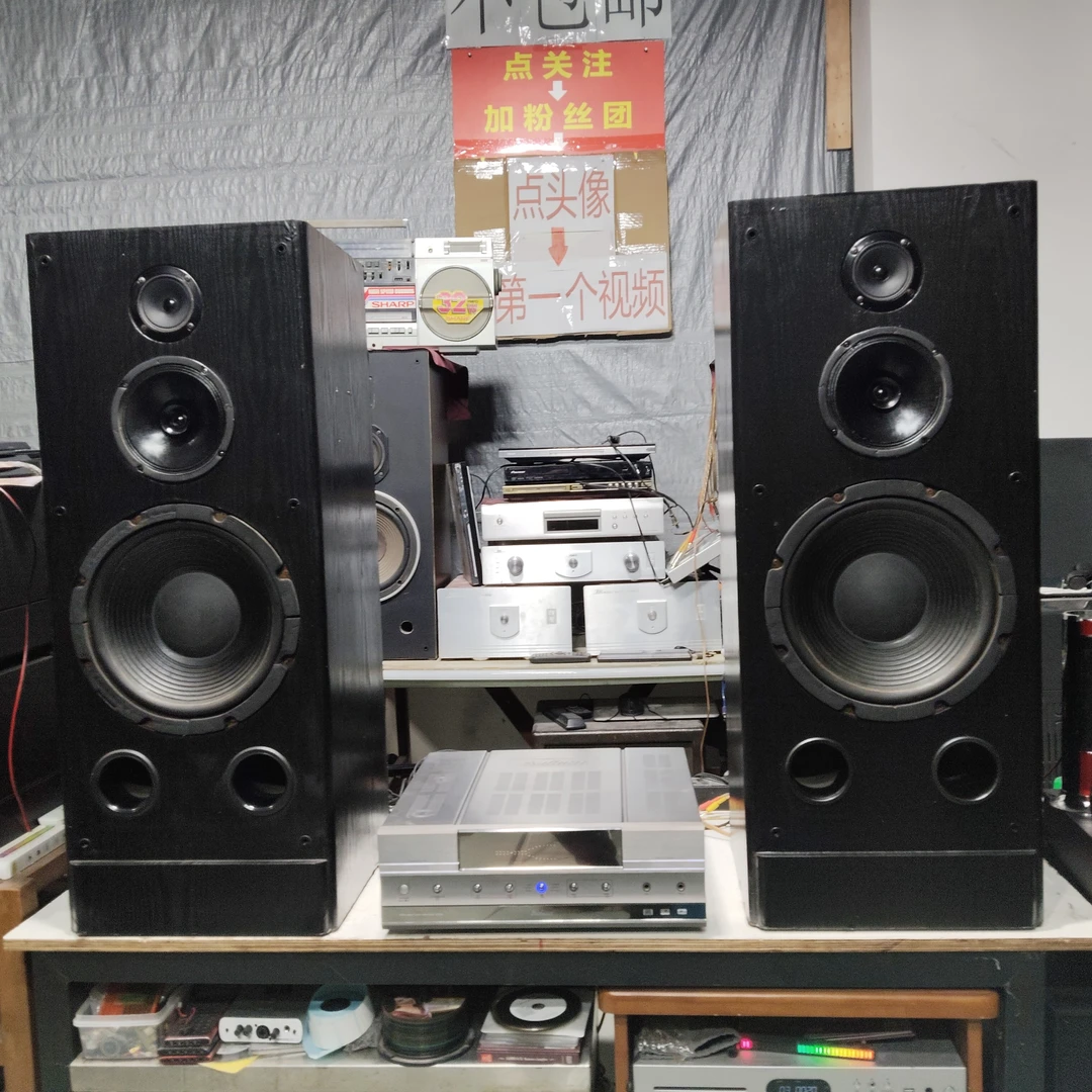 建武十二寸三分频落地音箱一对不包邮价格有网罩