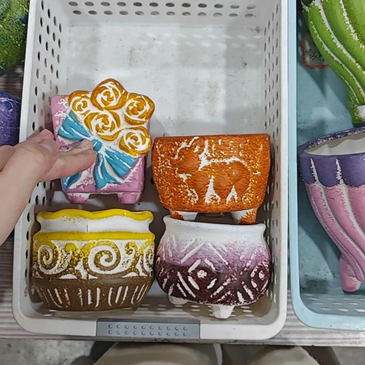 陶吸水透气的白陶花盆凑满12发货