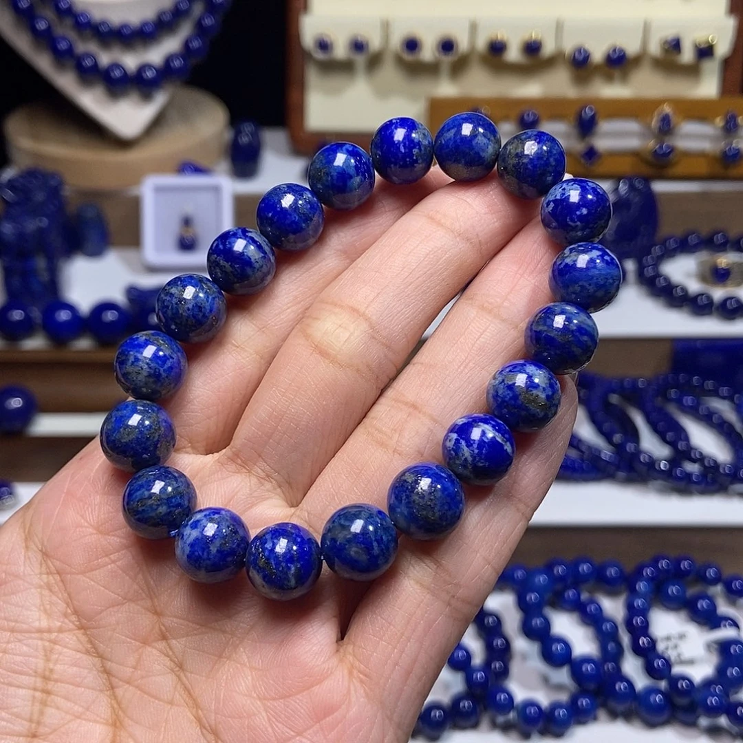 小***颜青金石未镶嵌双11 福利单圈手串10mm