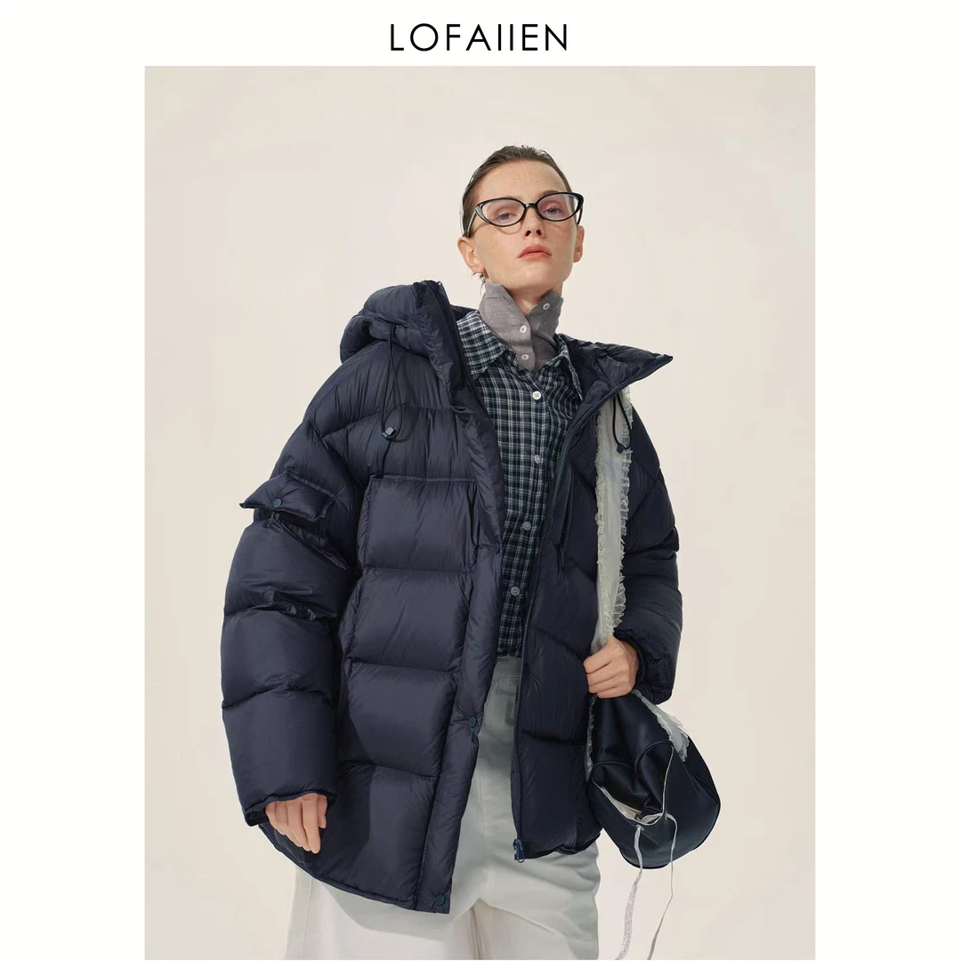 LOFAIIEN/洛梵怡HS"耳曼"冬季加厚连帽保暖休闲宽松