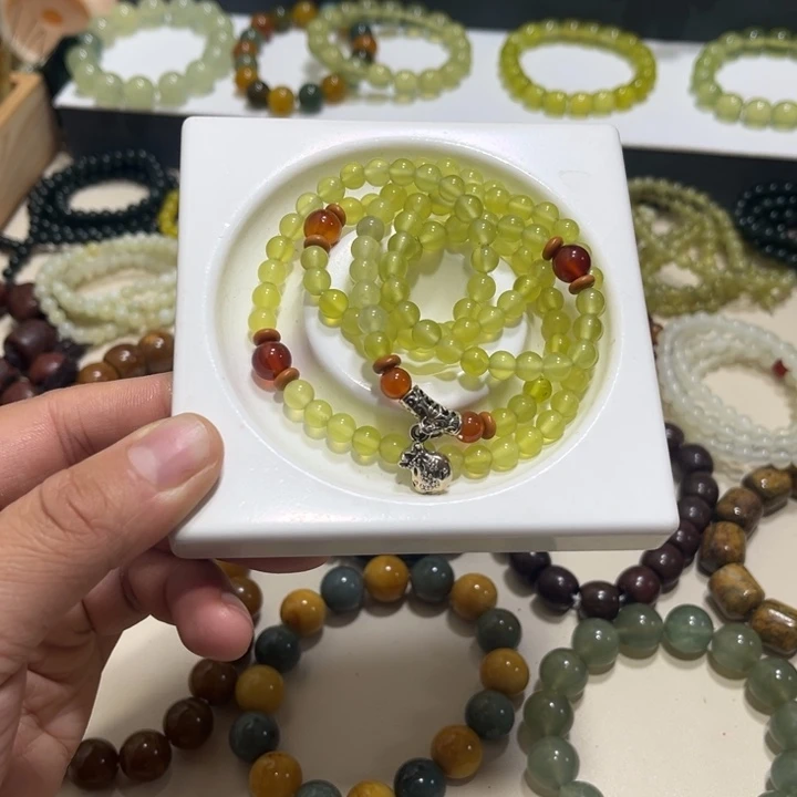 蛇纹石玉未镶嵌手链卡6