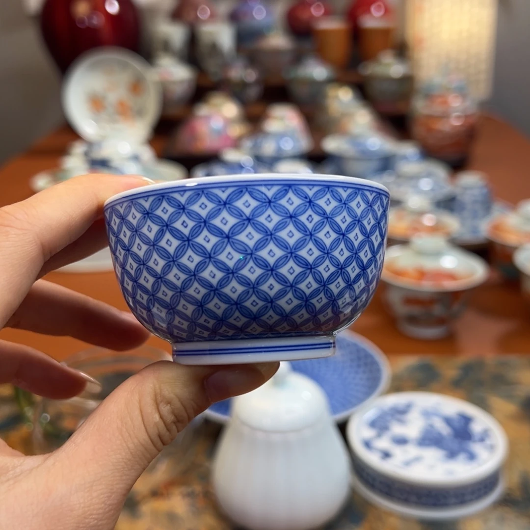 知冬煮雪手工手绘-竹林草堂茶具单杯