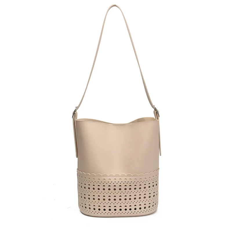 时尚轻奢潮流镂空设计大容量水桶托特包