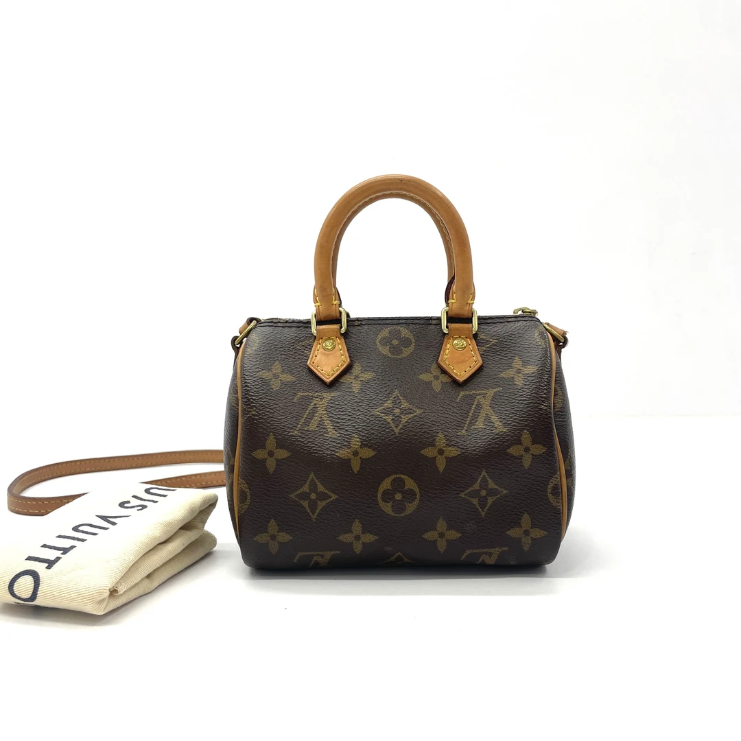 95新 LouisVuitton/路易威登 speedy nano  经典老花单肩斜挎包