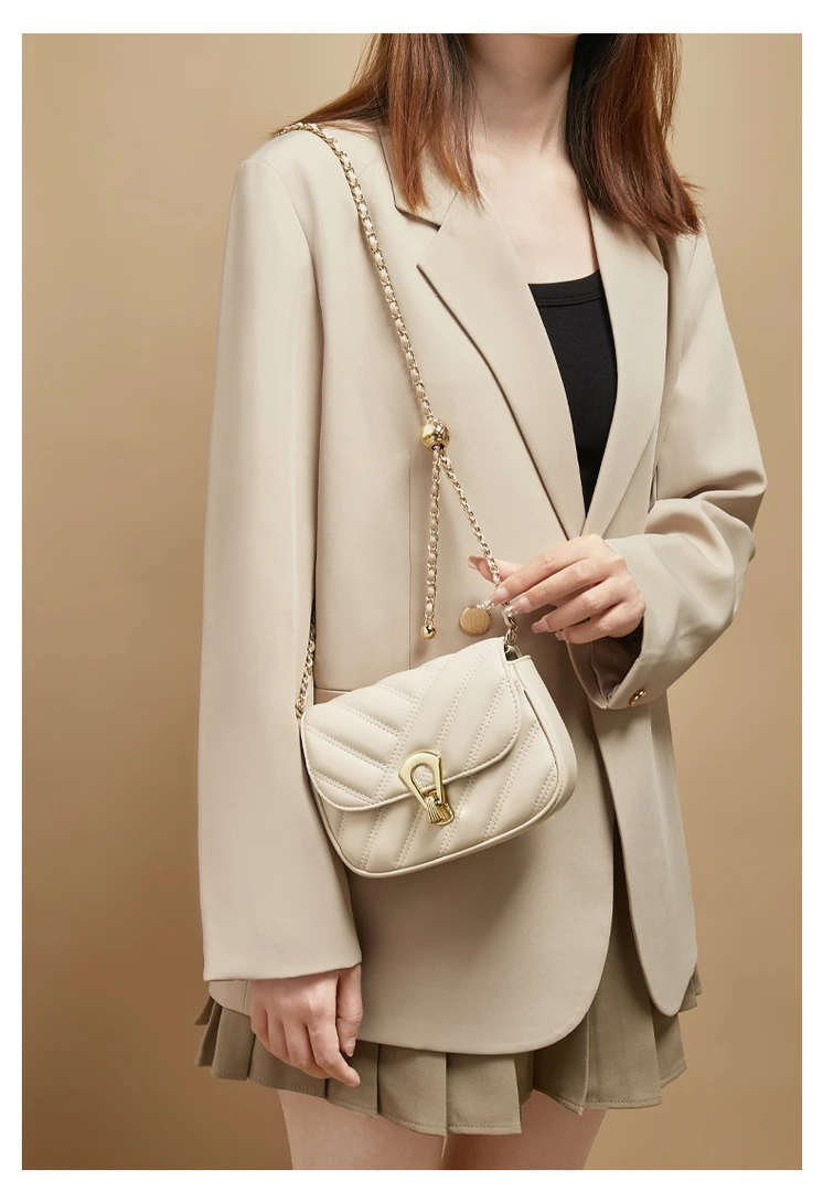 夏季包包女式2025新款小众设计斜挎包轻奢时尚百搭单肩链条女包