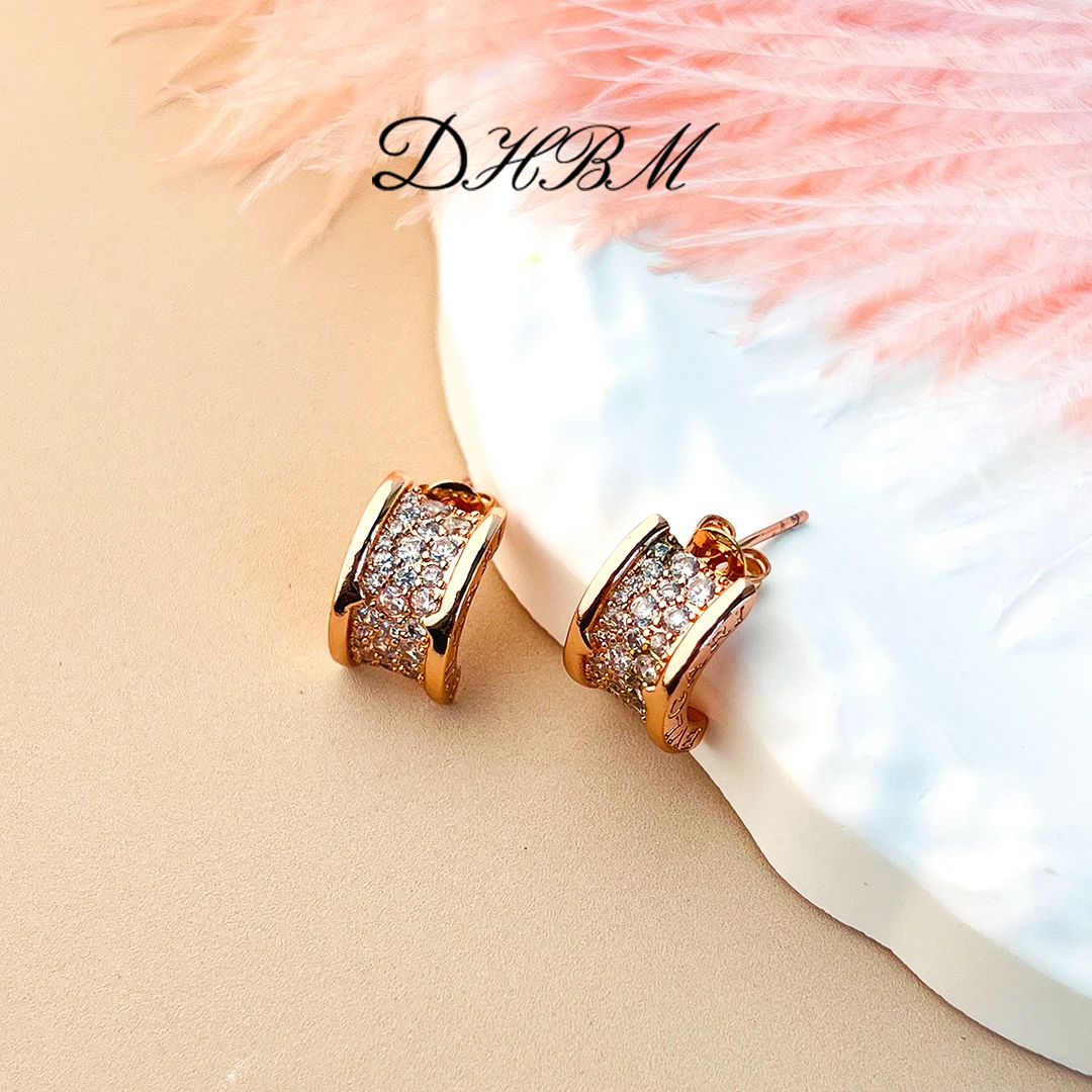 V金  【DHBM耳钉】CNC精工小蛮腰耳钉经典百搭优雅时尚 BV016B