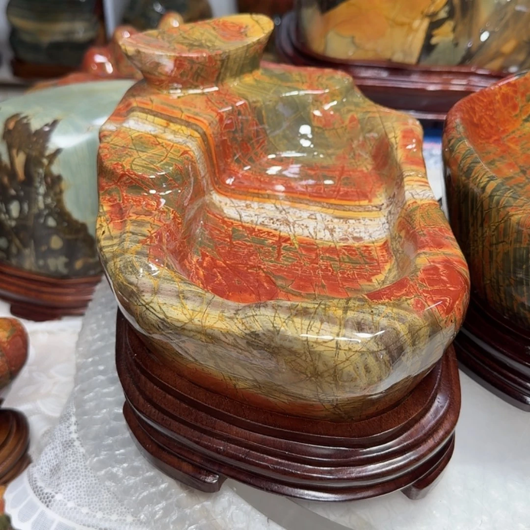 石材乳源彩石家摆件