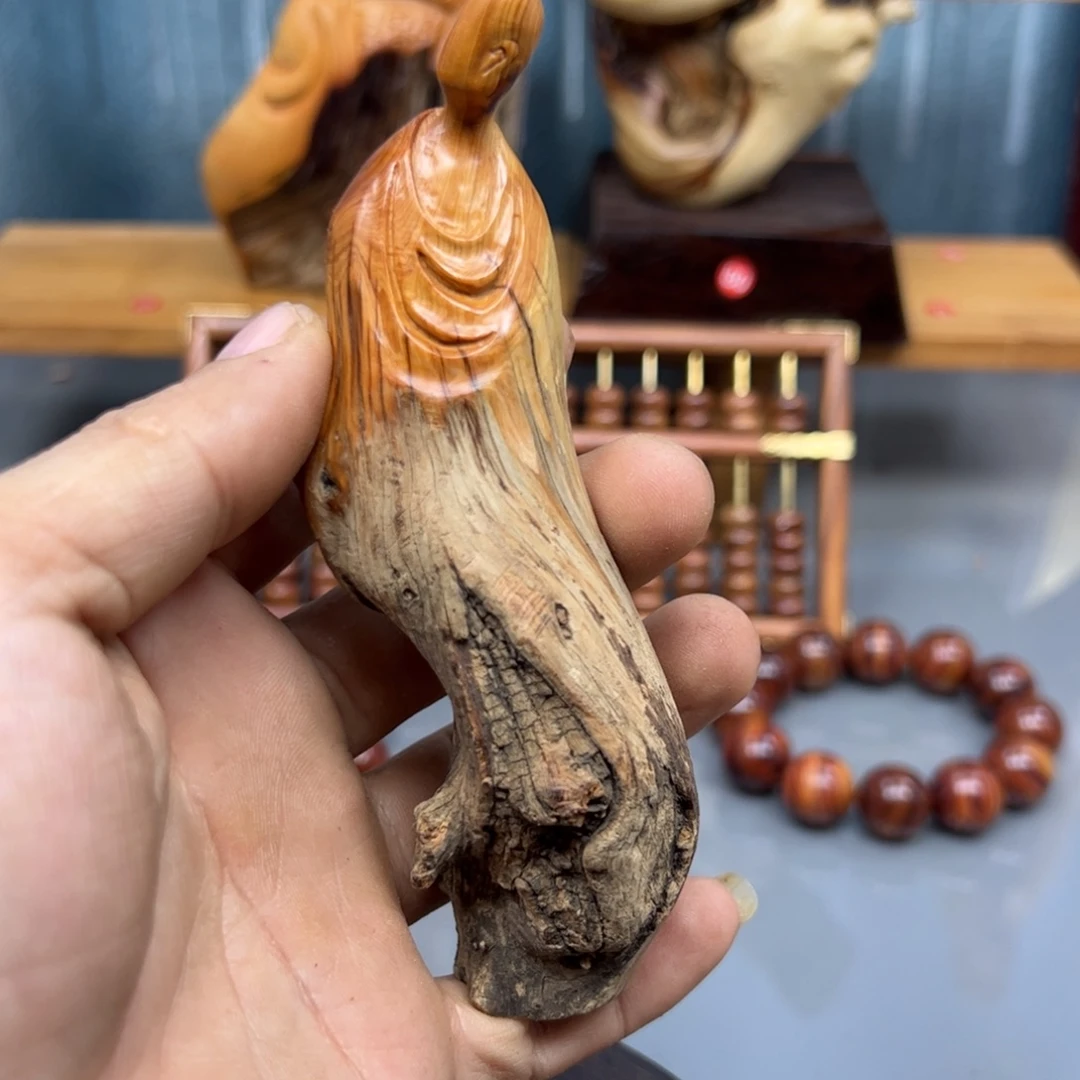 萤***L木崖柏木摆件手把件