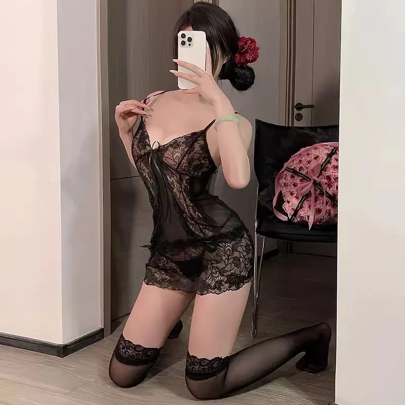 纯欲性感蕾丝吊带睡裙女款家居睡衣
