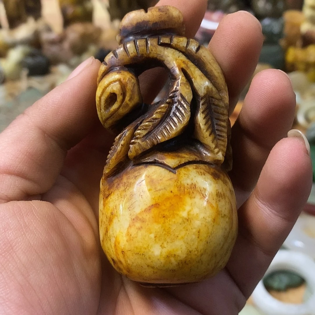 和田玉（糖玉）未镶嵌摆件玉器玉器玉器摆件