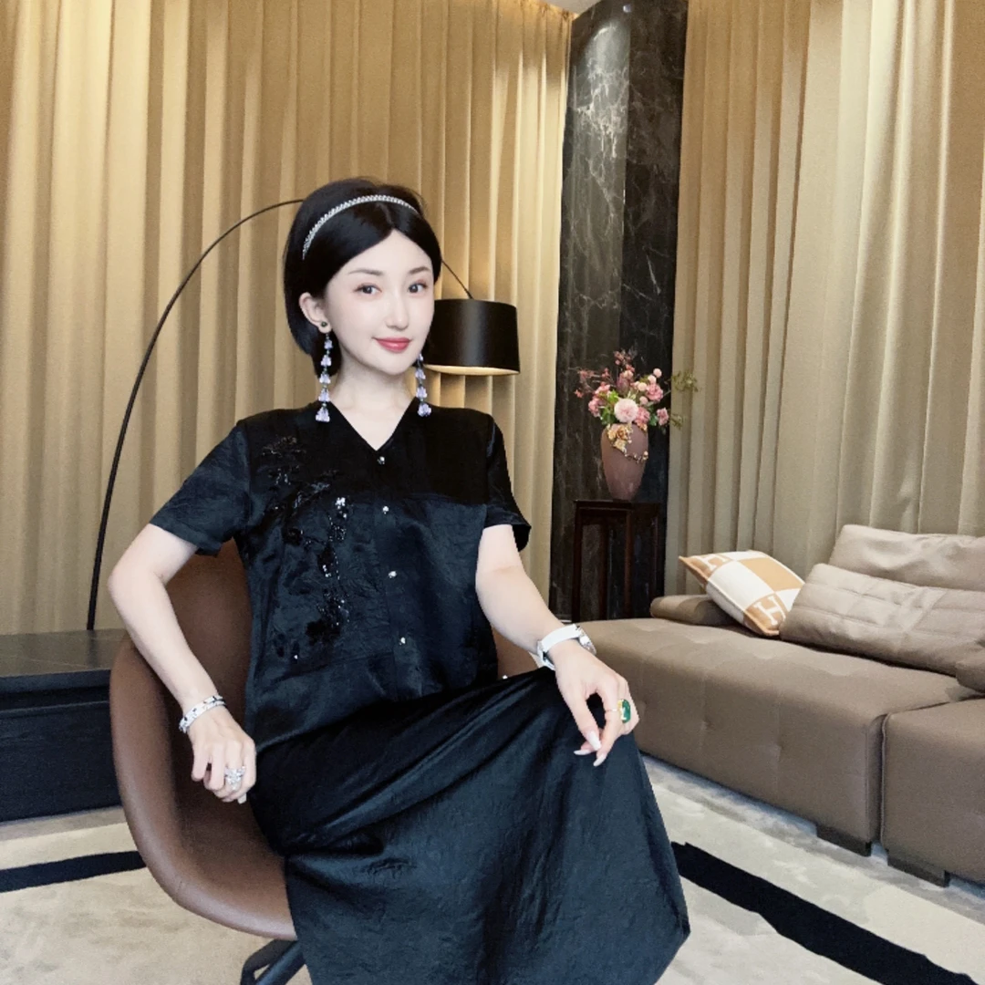 Betty Bairn【逍遥游】中式国风醋酸长裙24-BW1501