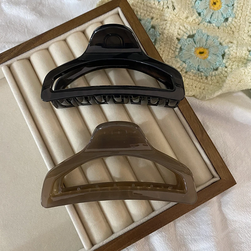 紧实高端加厚版~ins风高级感满满气质发抓大抓夹半圆盘发鲨鱼夹子