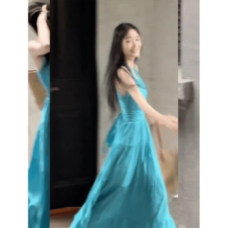 法式御姐时尚气质连衣裙女2025年夏季新款温柔风冷淡系长裙子ins