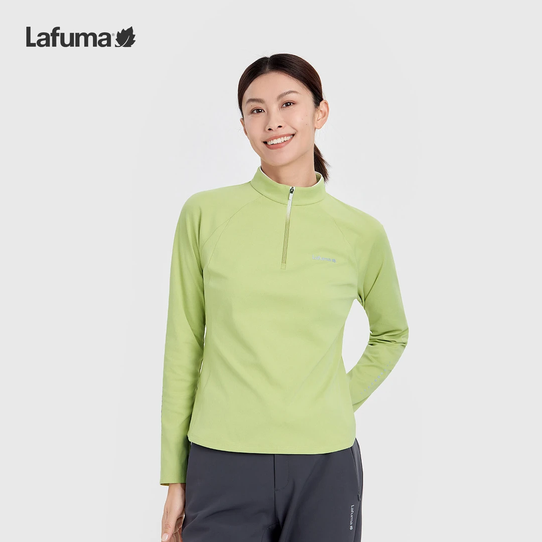 LAFUMA乐飞叶户外25秋冬半拉链长袖T恤女运动打底衫上衣LFTS5CL81