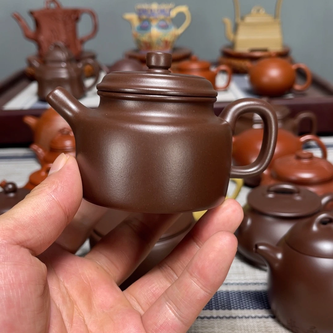 长***胜茶壶紫砂老紫泥德中