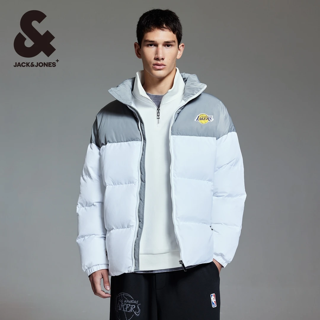 杰克琼斯春季日常休闲百搭常规拉链立领胶印夹克外套高级感男款