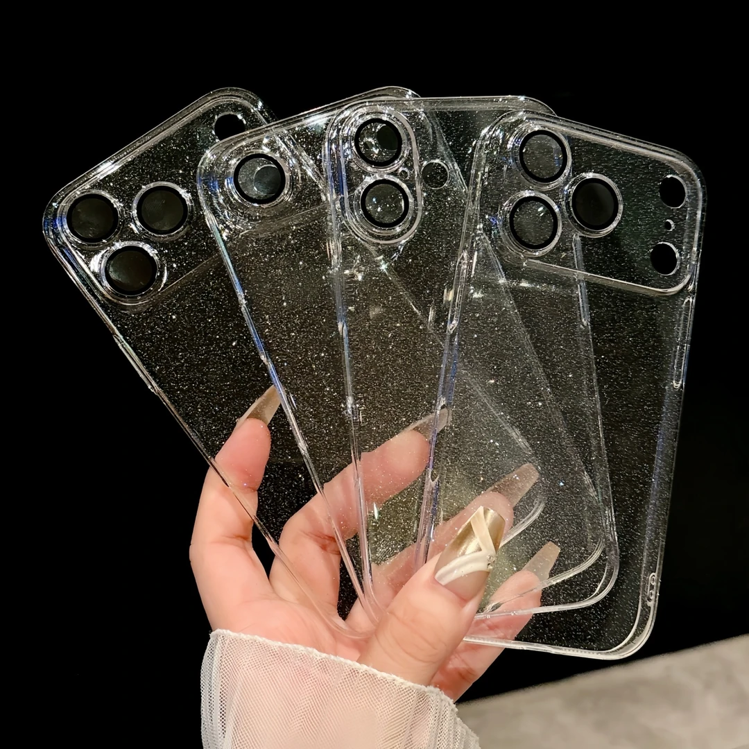 适用iphone17手机壳透明iPhone17promax超薄细闪pro全包air高级感