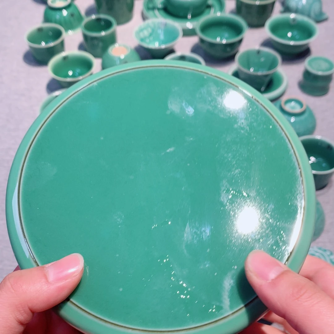 恒***1龙泉青瓷茶具壶承