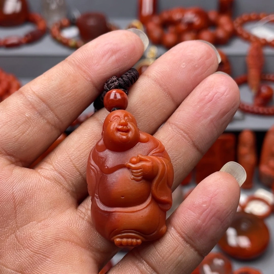 南红玛瑙未镶嵌珠宝奇石吊坠