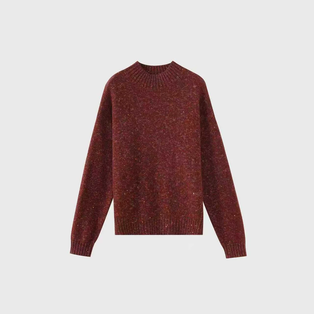 2025新款秋冬重磅欧货长袖女装高级感上衣宽松亮片针织毛衣