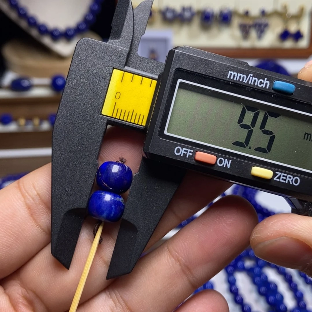 青金石未镶嵌老矿 老型对珠