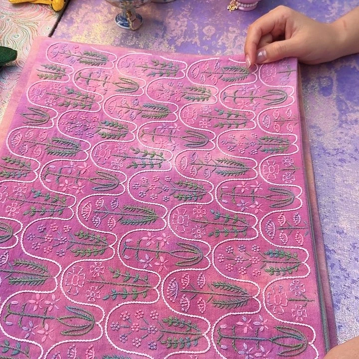 秘密花园刺子绣茶席