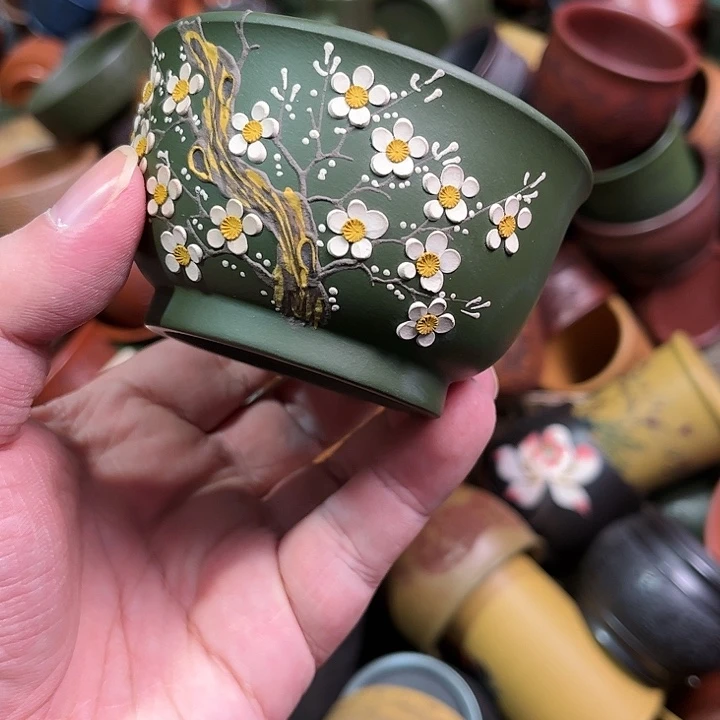 紫砂茶杯全手工紫砂主人杯