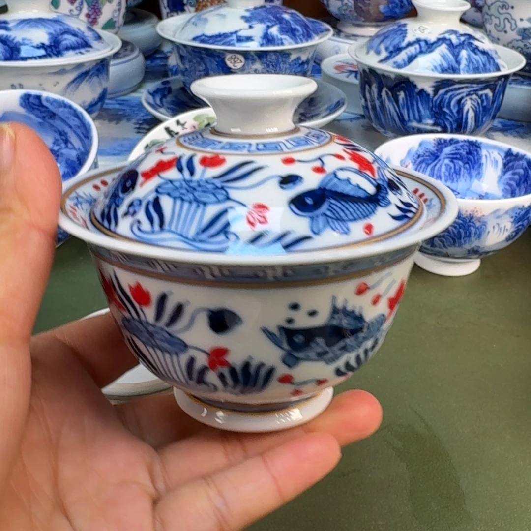 陶瓷景德镇纯手绘茶具圆圆276