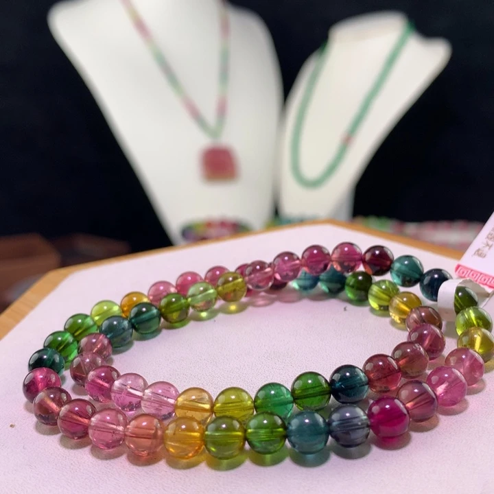 双色碧玺手链未镶嵌