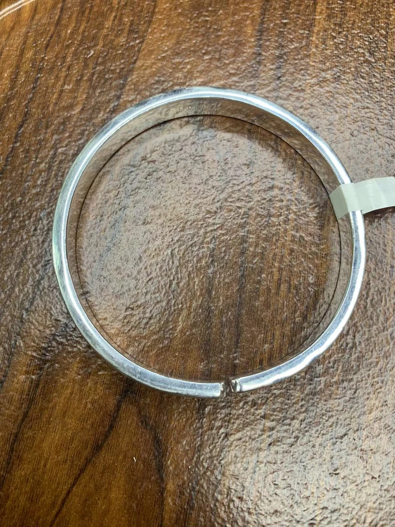 003开口幸运四叶草手环精品实心时尚气质银色手环带钢印无礼盒