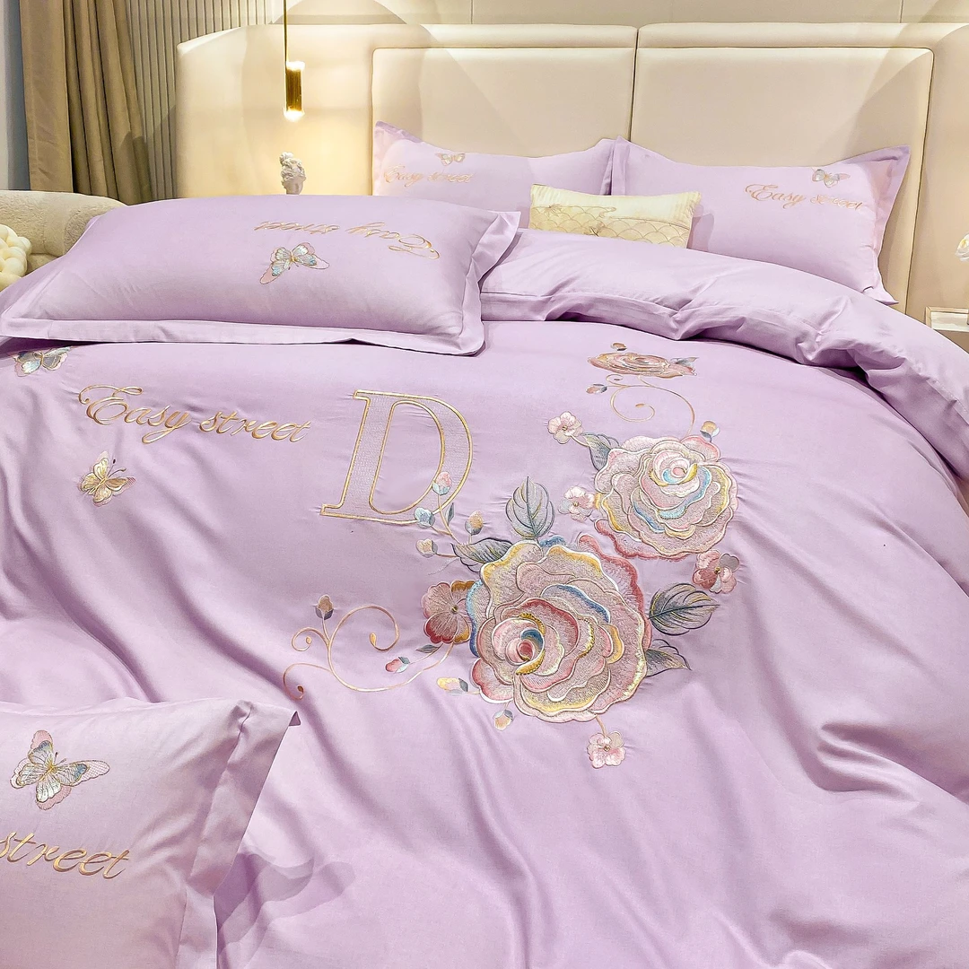 【董事长秋冬严选】定制款轻奢立体刺绣吊边四件套花间集-Hsh