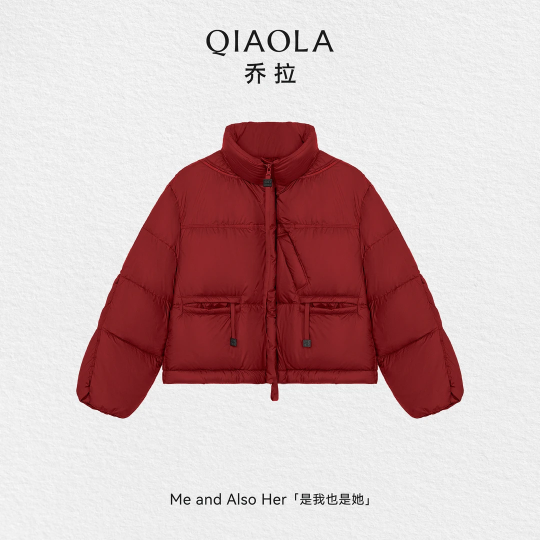 QIAOLA/乔拉【小年信箱】秋冬白鸭绒宽松显瘦百搭保暖时尚羽绒外套