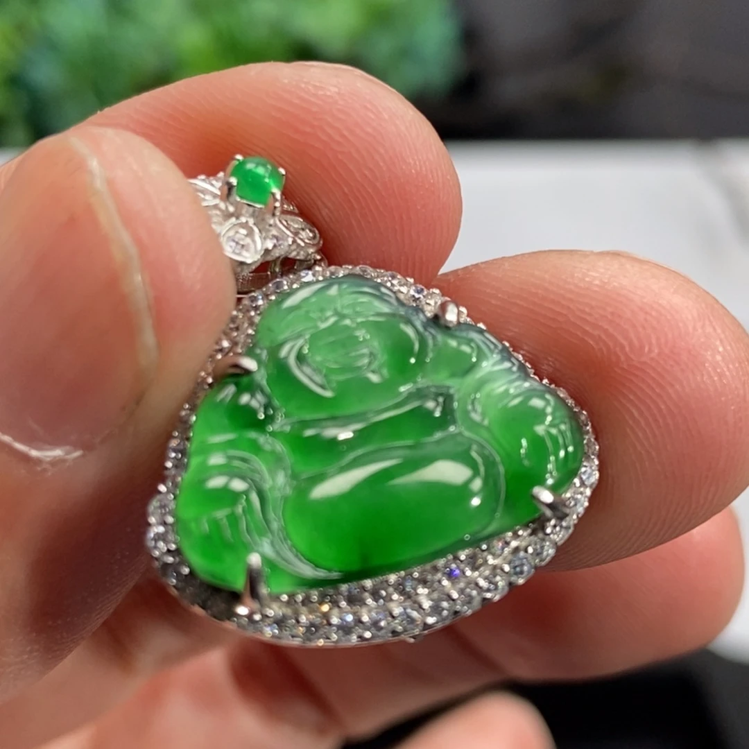 翡翠银S925镶嵌颈饰