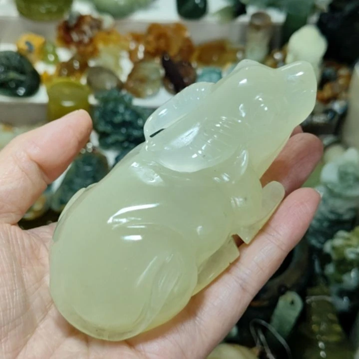 岫玉未镶嵌手把件款式
